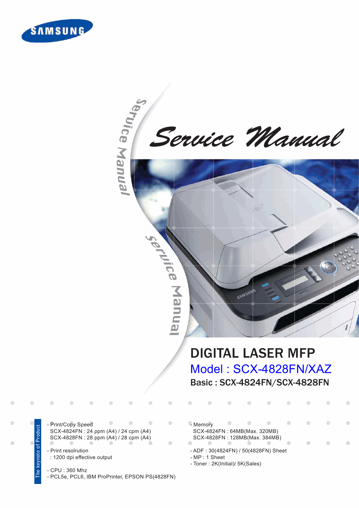 Samsung Digital-Laser-MFP SCX-4824FN 4828FN Parts and Service Manual-1